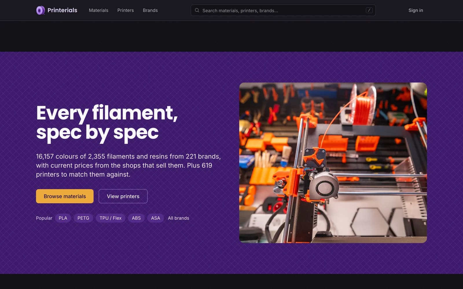Front page of the catalogue
